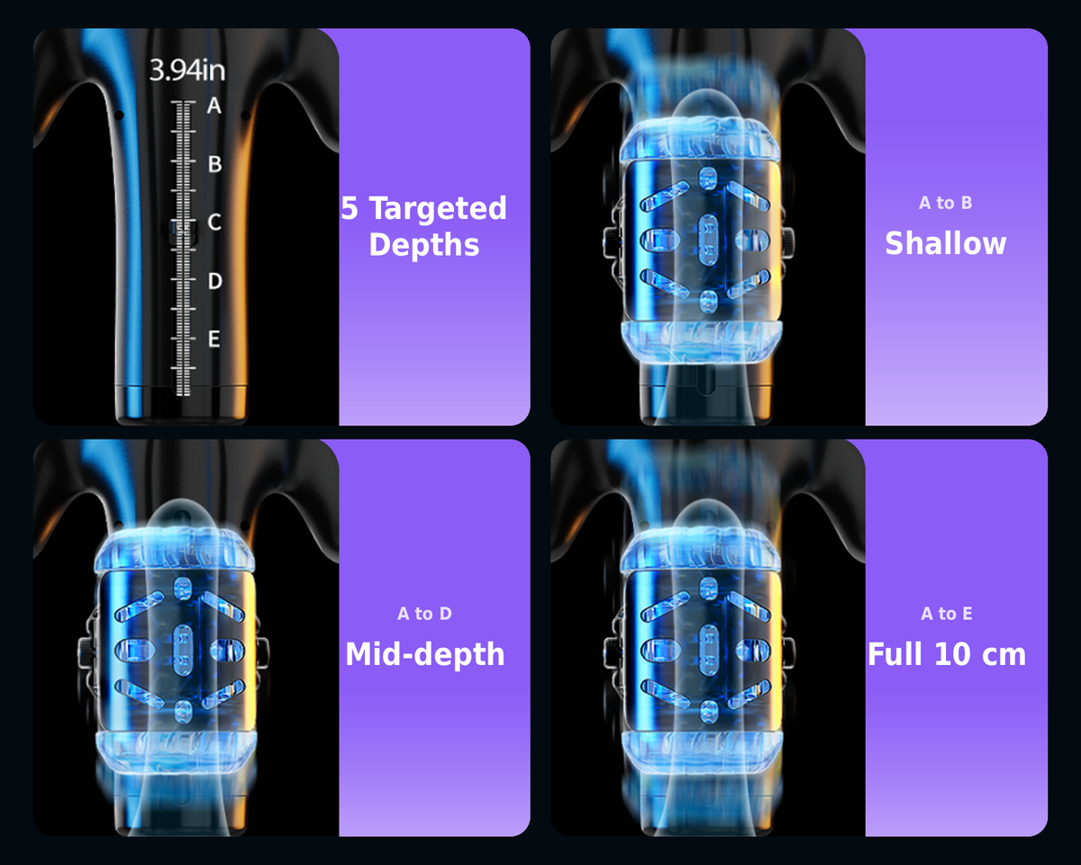 Five stimulation zones along 3.94 inches of insertable length