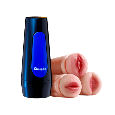 Blue Vibe Triple Sleeve Male Masturbator with Adjustable Suction