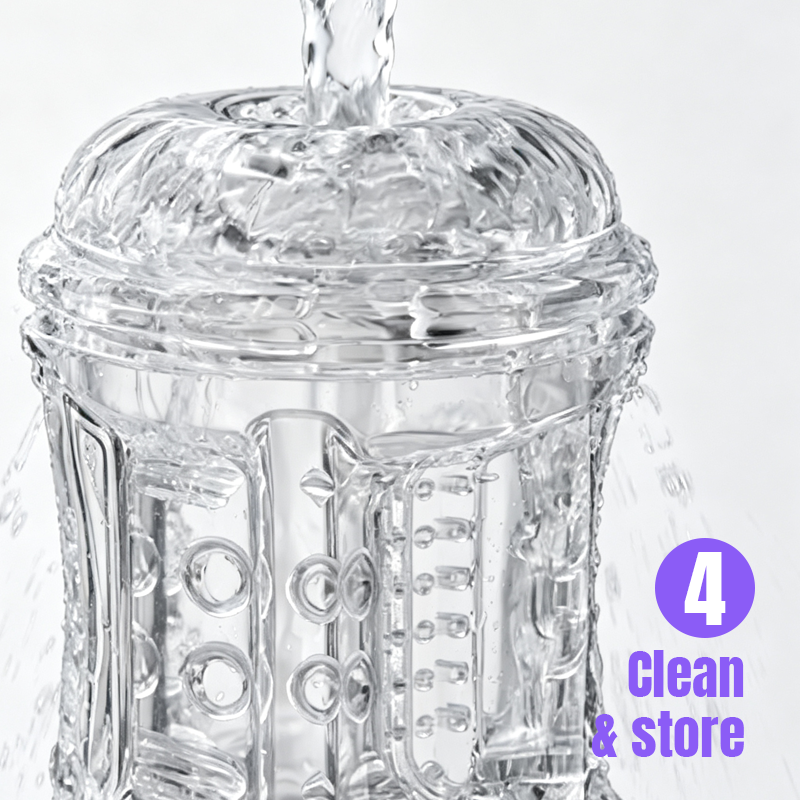 4 · Rinse the sleeve, air-dry