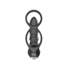 Curved Silicone Prostate Massager with Vibrating and Thrusting Functions
