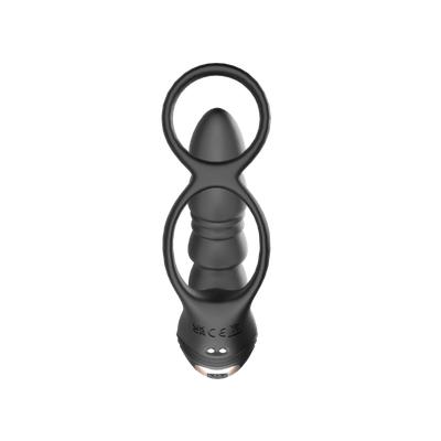 Curved Silicone Prostate Massager with Vibrating and Thrusting Functions