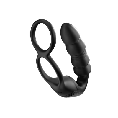 Hands-Free Male Prostate Vibrator with Flexible Support Ring